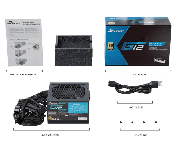 Seasonic G12 650W 80 Plus Gold - 1058676 - zdjęcie 6